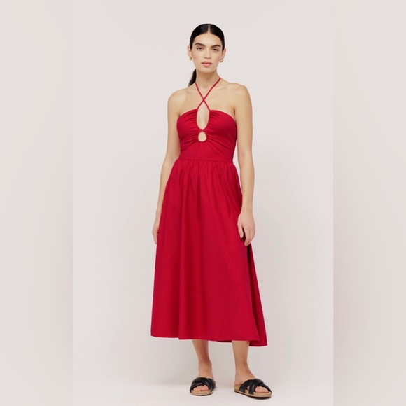 Reformation Dresses & Skirts - REFORMATION Stassie Halter Dress in Red Cherry Size 2 NWT